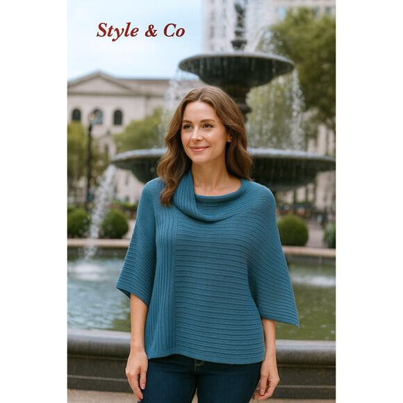 Style & Co. Dark Teal S/S Sweater Sz. L - Picture 1 of 5